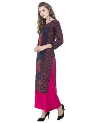 embroidered straight kurta - 16710718 - Standard Image - 2