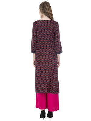 embroidered straight kurta - 16710718 - Standard Image - 3