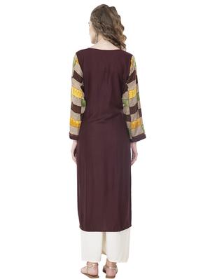 check print straight kurta - 16710720 - Standard Image - 3