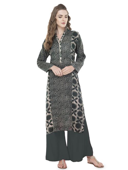 printed straight kurta - 16710721 - Standard Image - 1