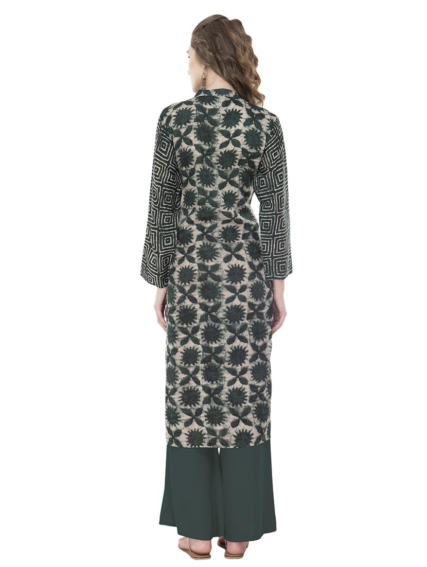 printed straight kurta - 16710721 - Zoom Image - 3
