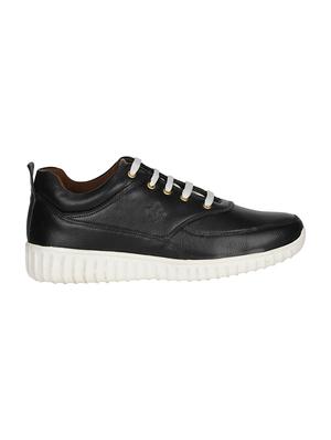 black leatherette lace up shoes - 16710766 - Standard Image - 2