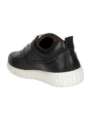 black leatherette lace up shoes - 16710766 - Standard Image - 3