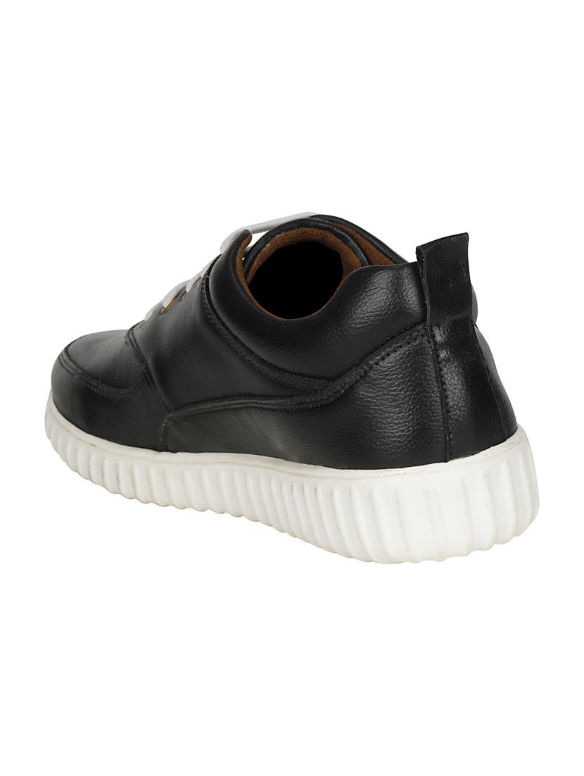 black leatherette lace up shoes - 16710766 - Zoom Image - 3