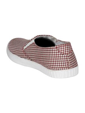 red leatherette slipons - 16710779 - Standard Image - 3