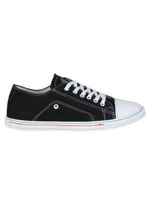 black canvas lace up sneakers - 16710780 - Standard Image - 2