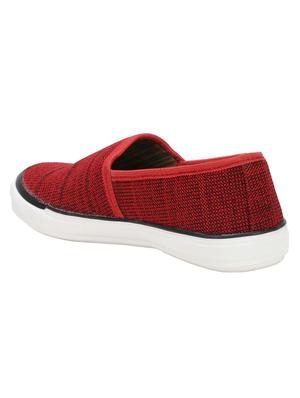 red fabric slipons - 16710823 - Standard Image - 2
