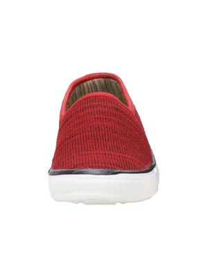 red fabric slipons - 16710823 - Standard Image - 3