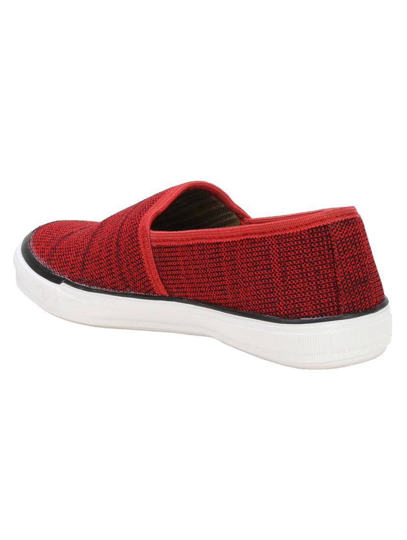 red fabric slipons - 16710823 - Zoom Image - 2