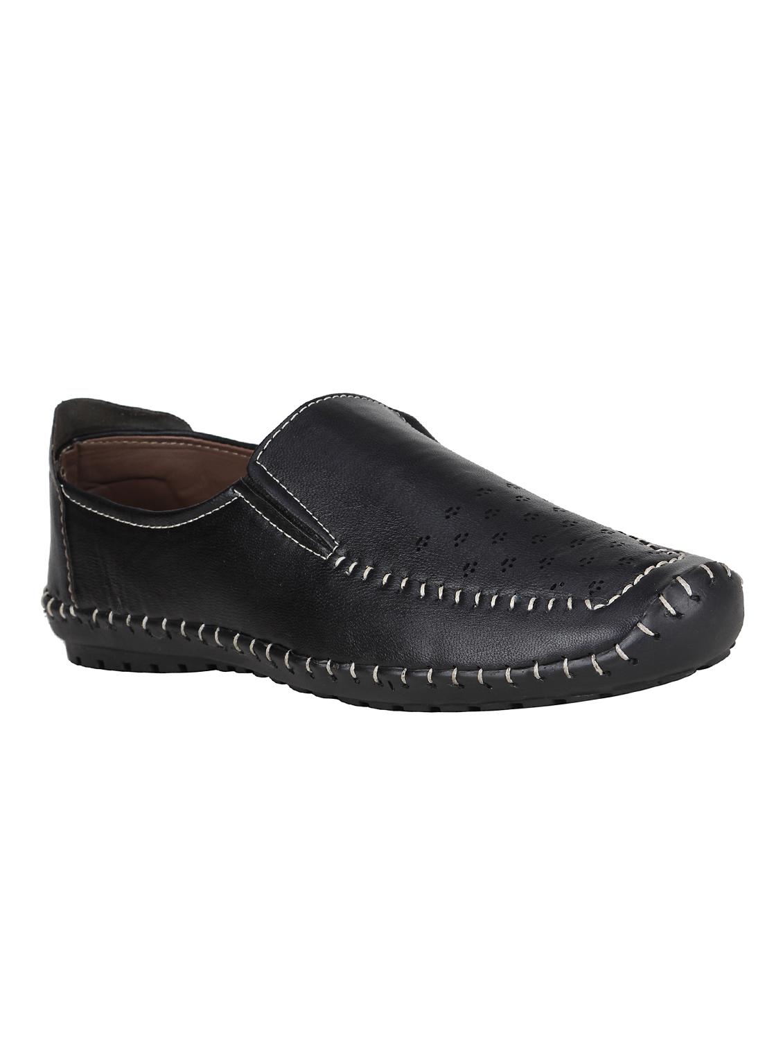 black leatherette slip on sandals - 16710849 - Zoom Image - 1