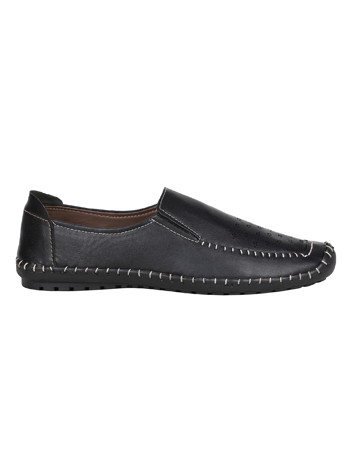 black leatherette slip on sandals - 16710849 - Zoom Image - 2