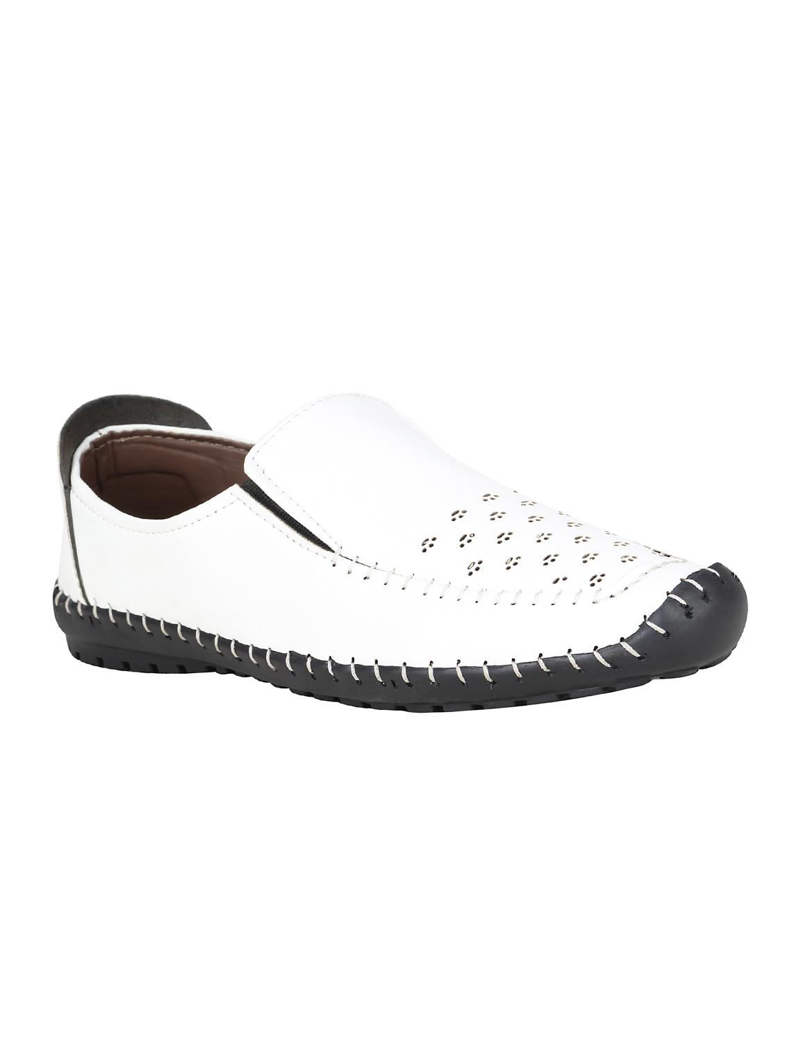white leatherette slip on sandals - 16710851 - Zoom Image - 1
