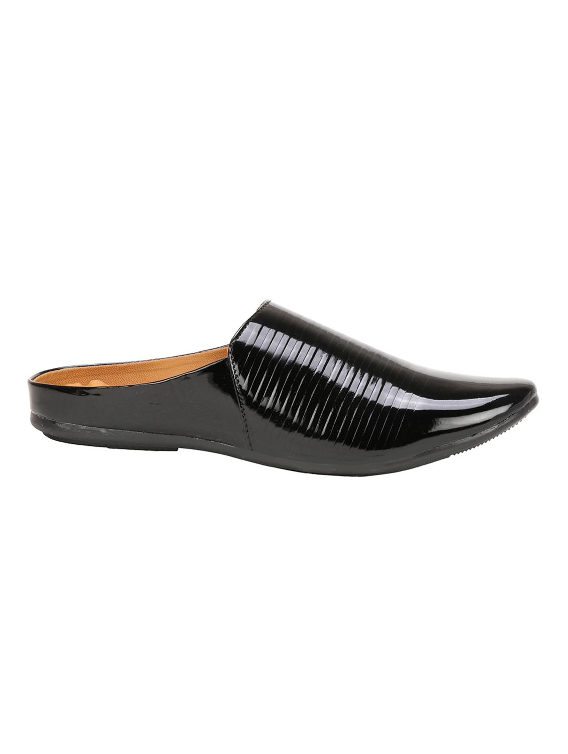black patent leather slip on mules - 16710852 - Zoom Image - 2