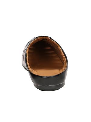 black leatherette slip on mules - 16710855 - Standard Image - 3