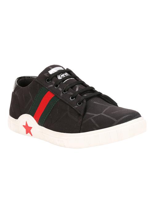 black canvas lace up sneakers - 16710859 - Standard Image - 1