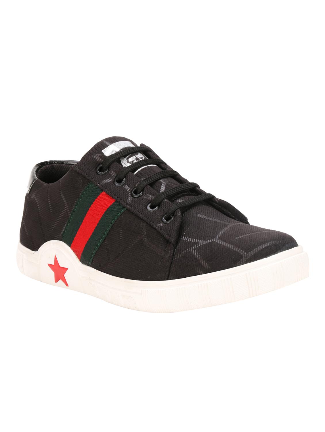 black canvas lace up sneakers - 16710859 - Zoom Image - 1