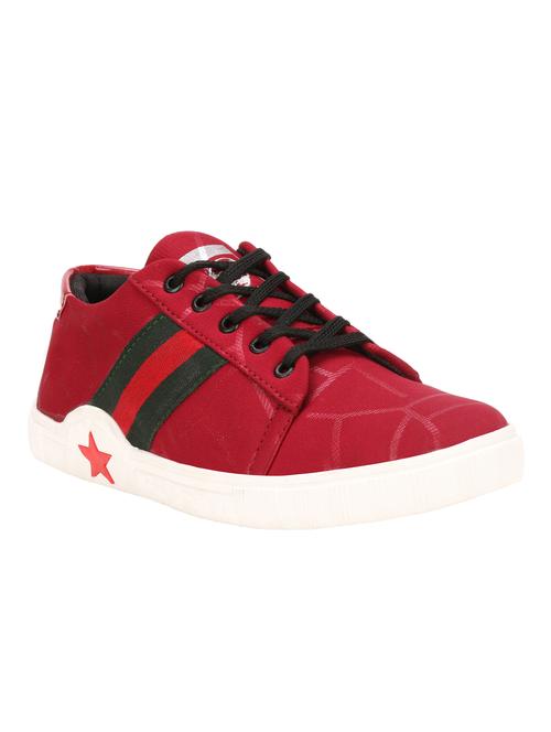 red canvas lace up sneakers - 16710861 - Standard Image - 1