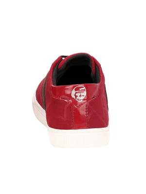 red canvas lace up sneakers - 16710861 - Standard Image - 3