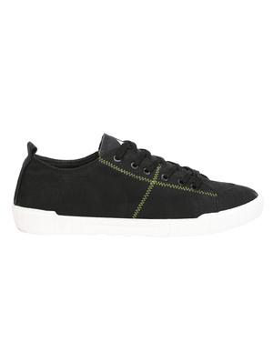 black canvas lace up sneakers - 16710867 - Standard Image - 2
