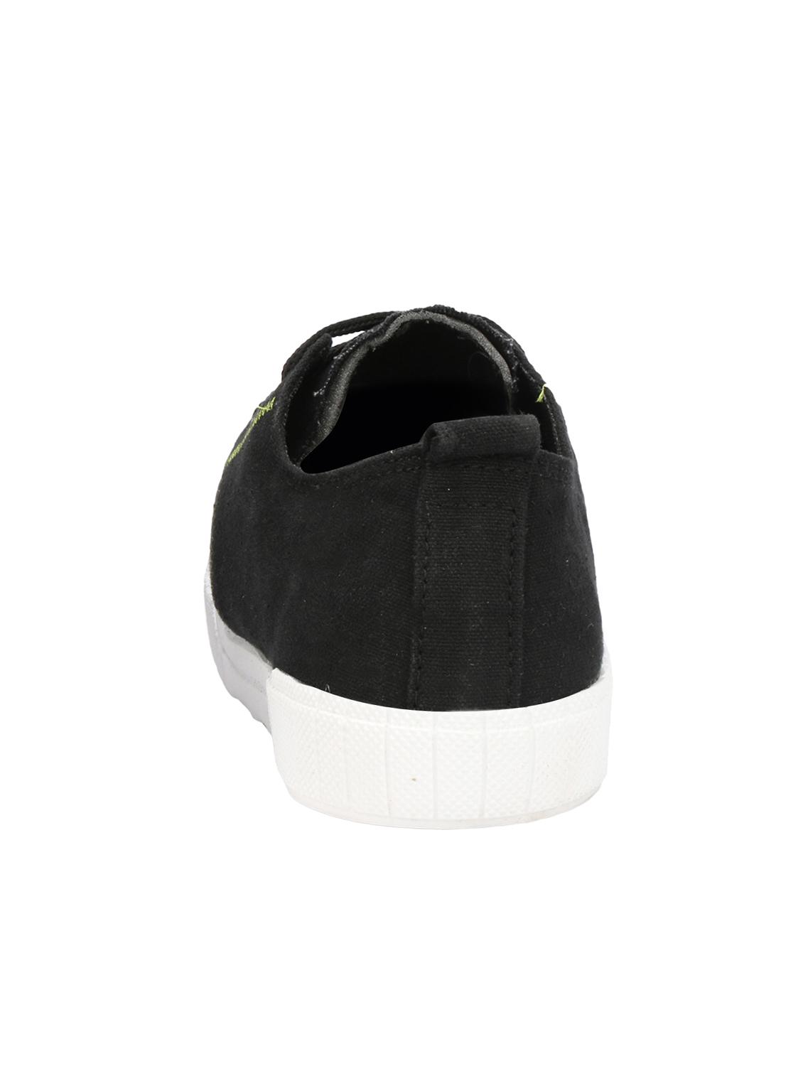 black canvas lace up sneakers - 16710867 - Zoom Image - 3