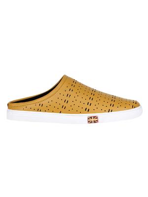 yellow leatherette slip on mules - 16710872 - Standard Image - 2