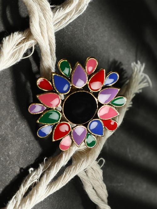 multi colored gold plated finger ring - 16711141 - Very Small Image - 1