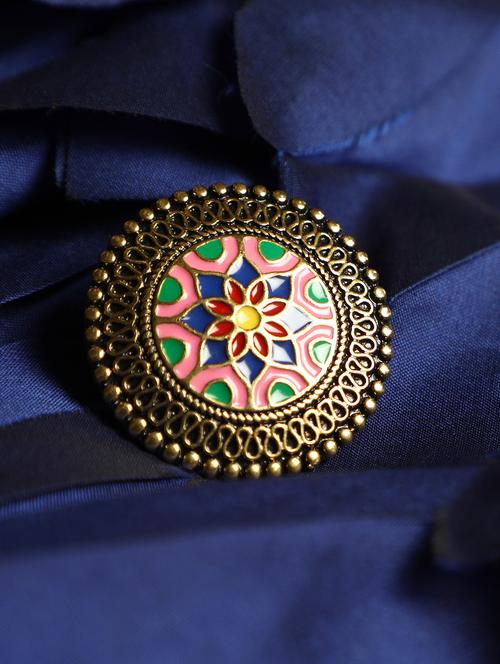 multi colored gold plated finger ring - 16711144 - Standard Image - 1