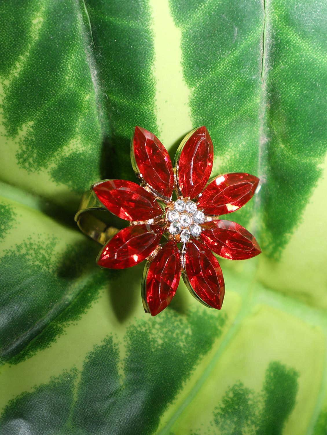 red gold plated finger ring - 16711149 - Zoom Image - 1