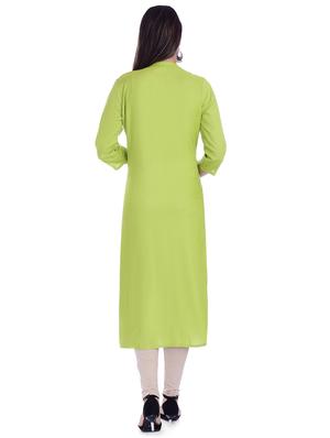 solid straight kurta - 16711436 - Standard Image - 3