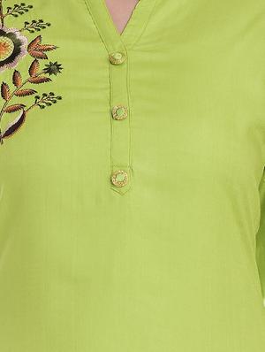 solid straight kurta - 16711436 - Standard Image - 4