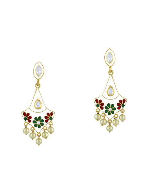 multi colored metal drop earring - 16711452 - Standard Image - 1
