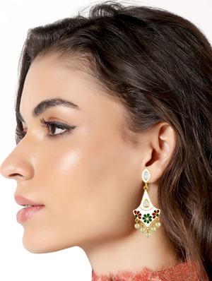 multi colored metal drop earring - 16711452 - Standard Image - 3