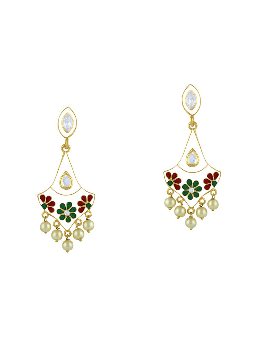 multi colored metal drop earring - 16711452 - Zoom Image - 1