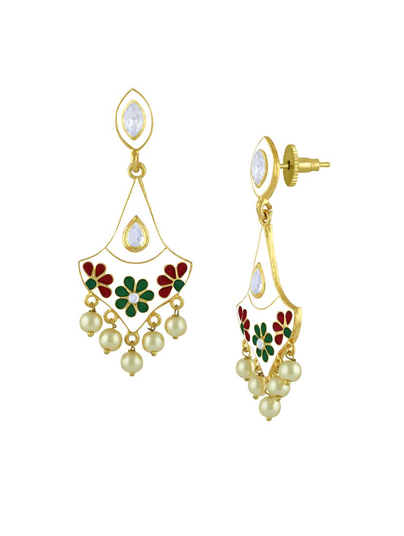 multi colored metal drop earring - 16711452 - Zoom Image - 2
