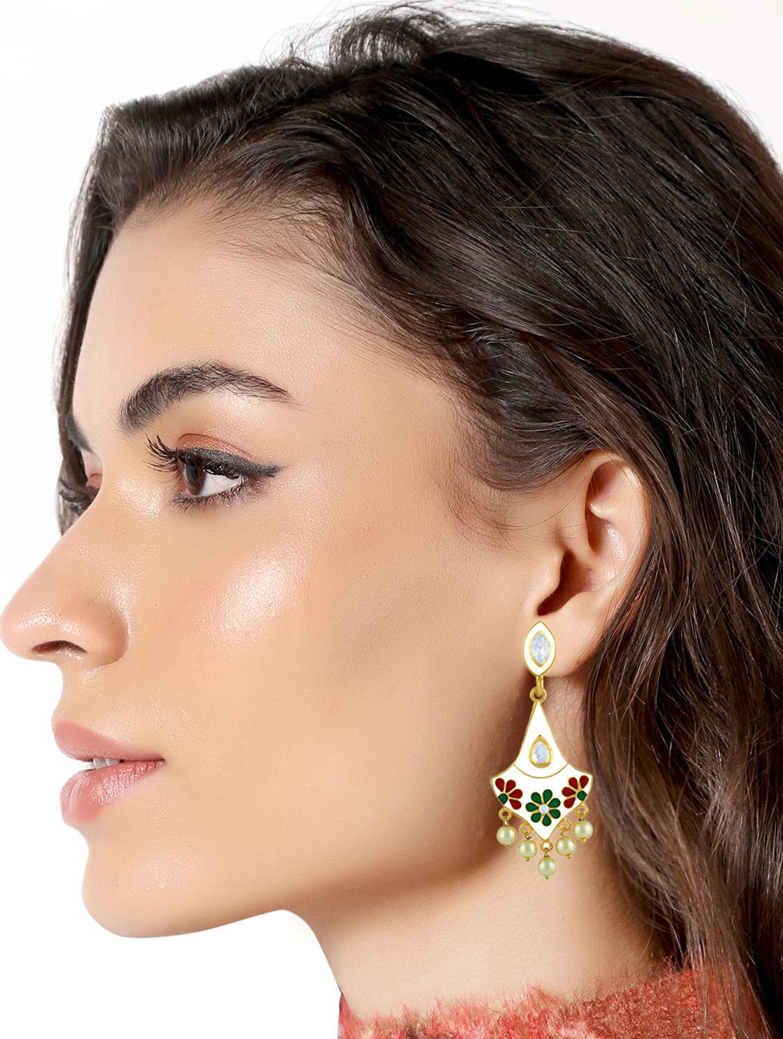 multi colored metal drop earring - 16711452 - Zoom Image - 3