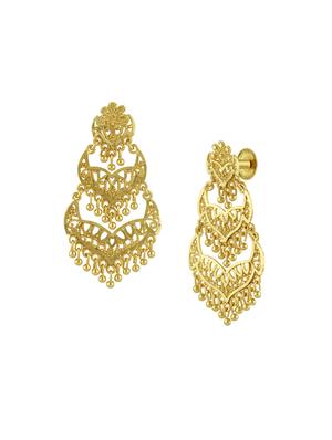 gold brass chandellier earring - 16711457 - Standard Image - 2