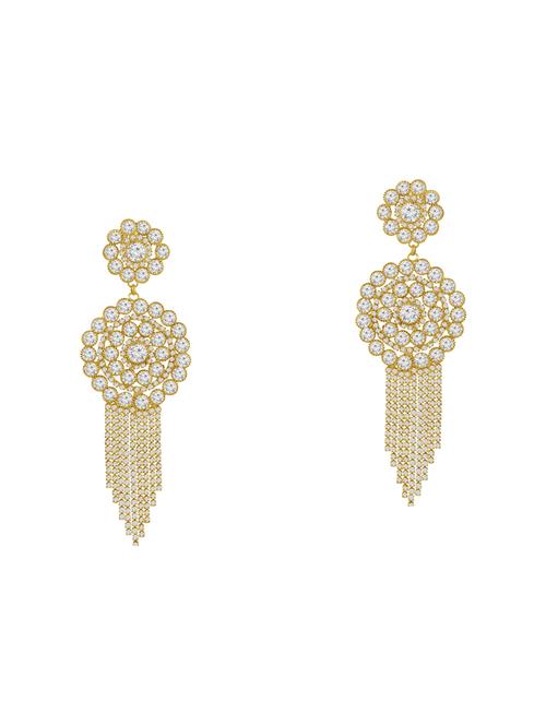 gold metal drop earring - 16711464 - Standard Image - 1
