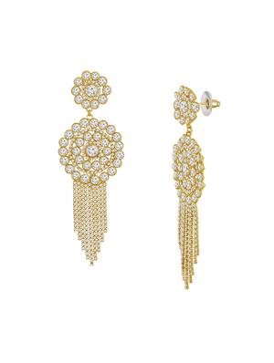 gold metal drop earring - 16711464 - Standard Image - 2