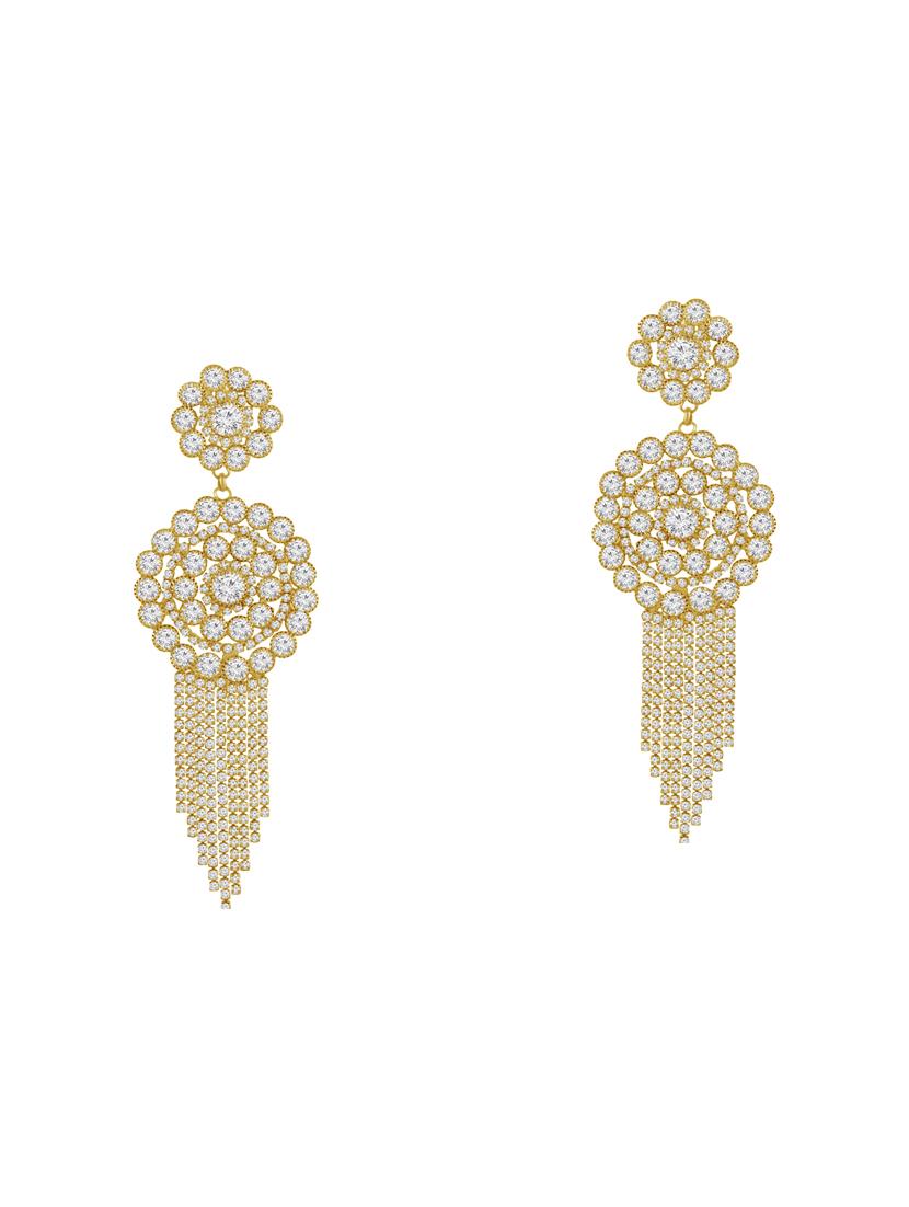 gold metal drop earring - 16711464 - Zoom Image - 1