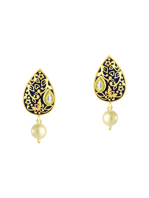 black metal drop earring - 16711465 - Standard Image - 1