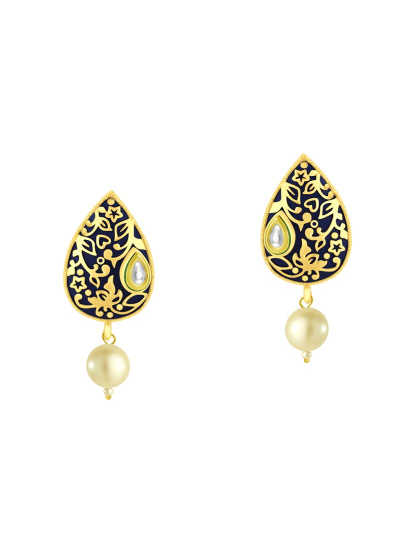 black metal drop earring - 16711465 - Zoom Image - 1