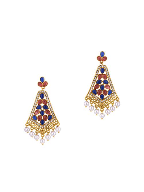 multi colored metal drop earring - 16711470 - Standard Image - 1