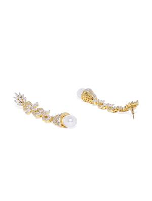 gold brass drop earring - 16711491 - Standard Image - 2