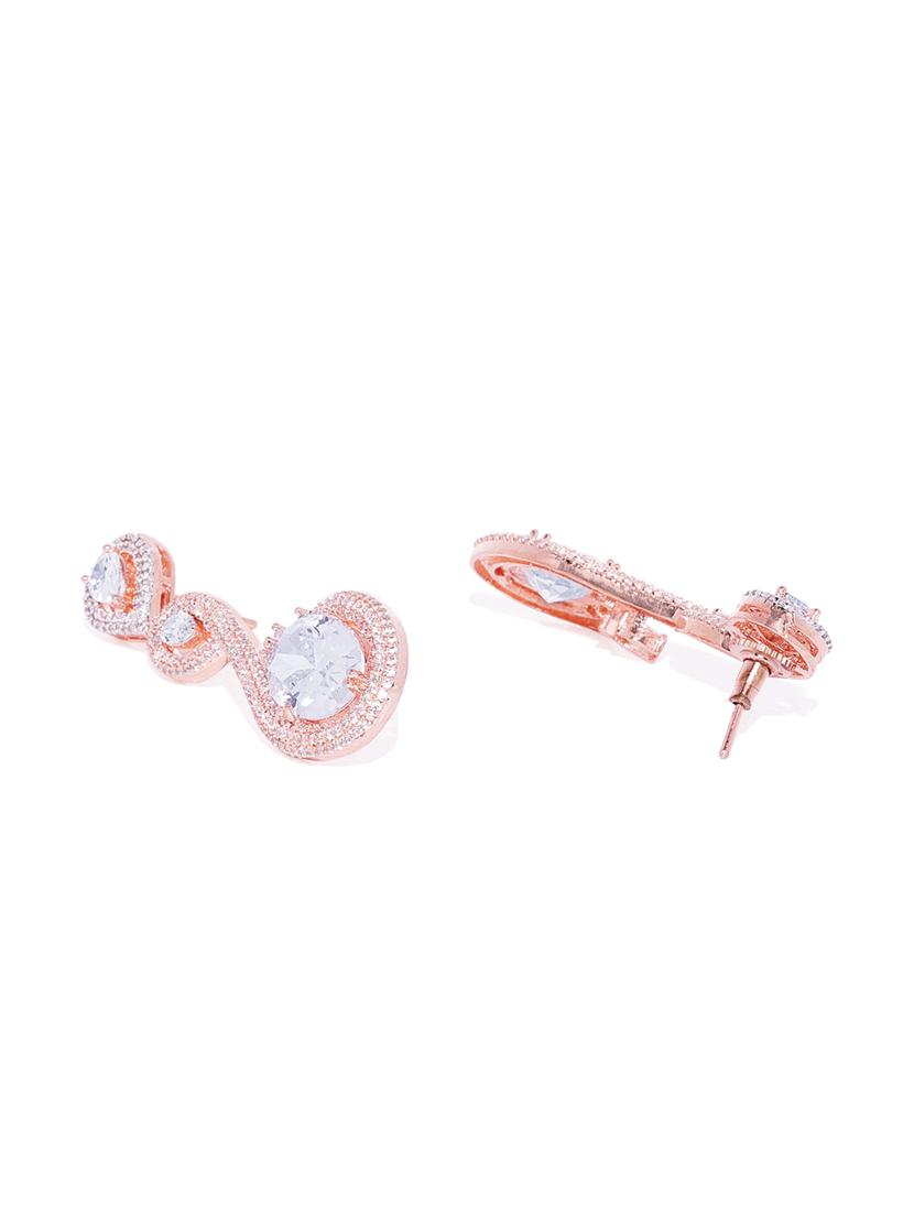 gold brass drop earring - 16711493 - Zoom Image - 2