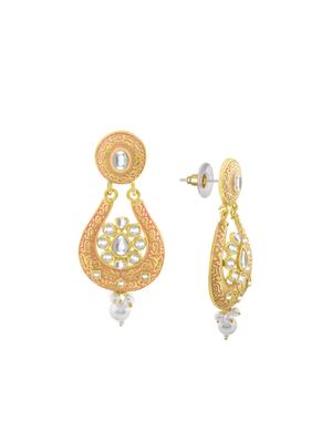 gold metal drop earring - 16711504 - Standard Image - 2