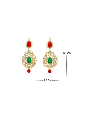 multi colored metal drop earring - 16711505 - Standard Image - 3