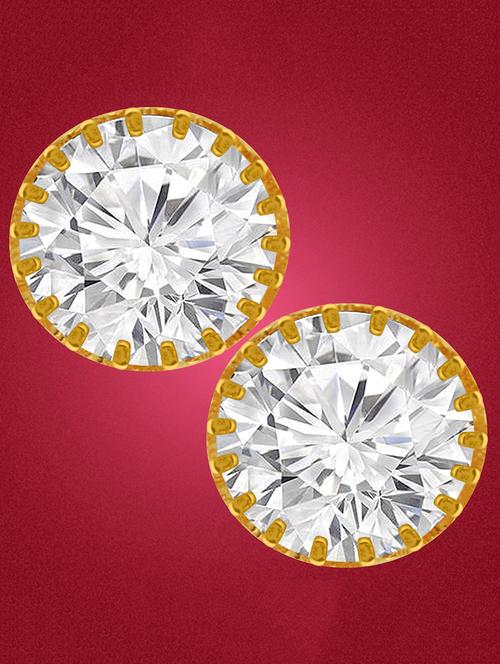 gold brass studs earring - 16711513 - Standard Image - 1