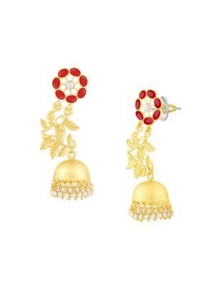 red metal drop earring - 16711525 - Standard Image - 2