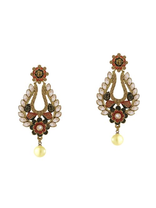 multi colored metal drop earring - 16711540 - Standard Image - 1