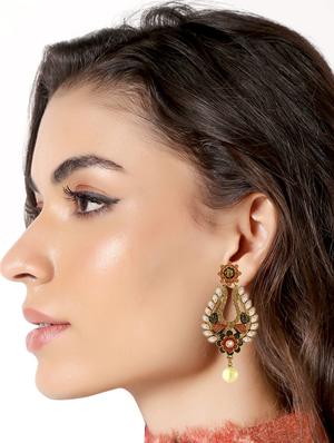 multi colored metal drop earring - 16711540 - Standard Image - 3